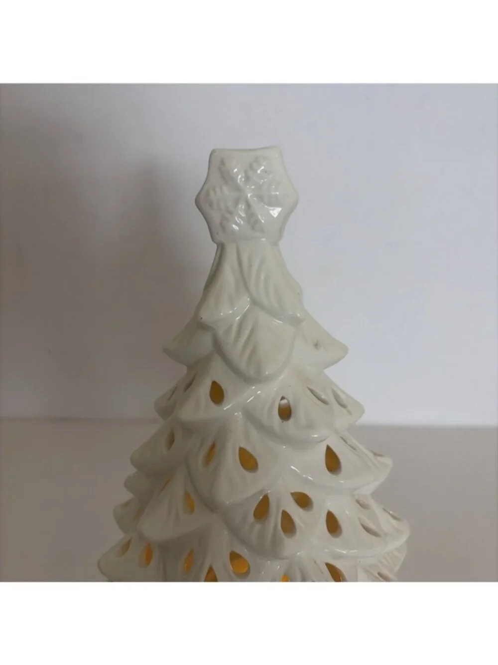 Yankee Candle 2012 Christmas Tree Tea Light Holder Fairy Lamp Ceramic 9